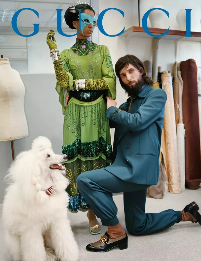 Usa ka imahe gikan sa Gucci's fall 2019 nga kampanya sa advertising