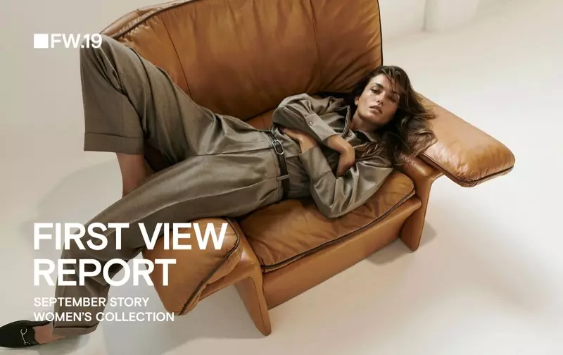 Andreea Diaconu medvirker i Massimo Dutti First View Report efterår-vinter 2019 lookbook