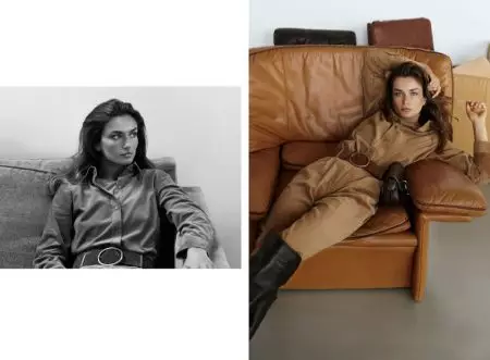 Andreea Diaconu išbando Massimo Dutti 2019 m. rudens tendencijas