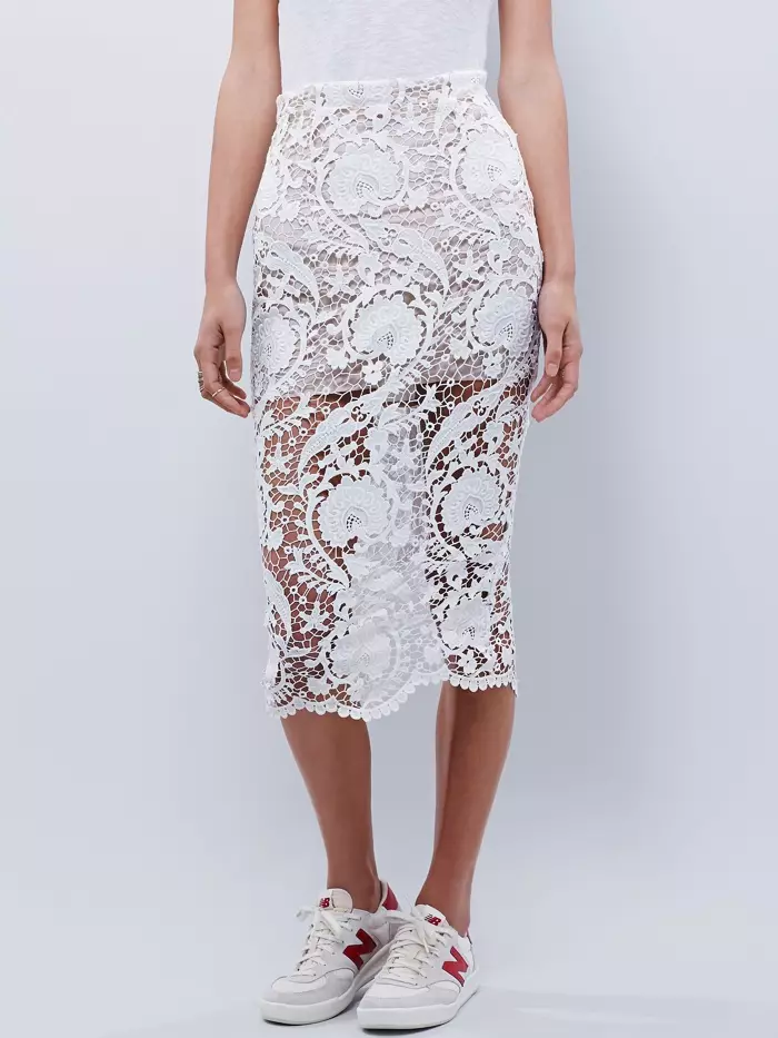 Stone Cold Fox White Lace φούστα διαθέσιμη προς 275,00 $