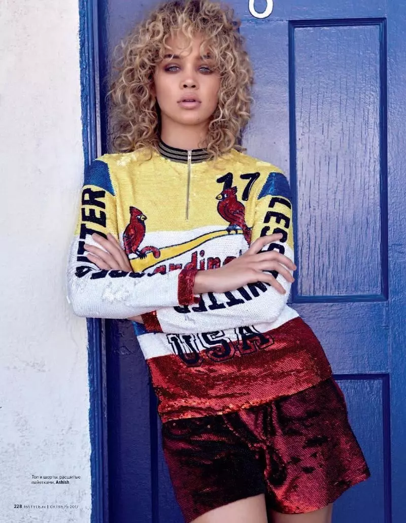 Jasmine Sanders 模特酷女孩寻找 InStyle 俄罗斯