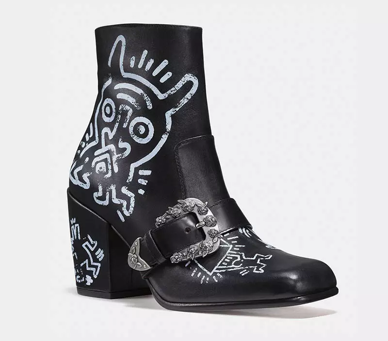 Onye nkuzi x Keith Haring Western Moto Bootie $550