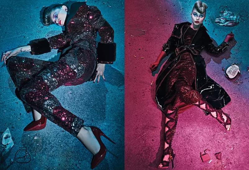 Abbey Lee Kershaw kaj Bella Heathcote pozas por V Magazine