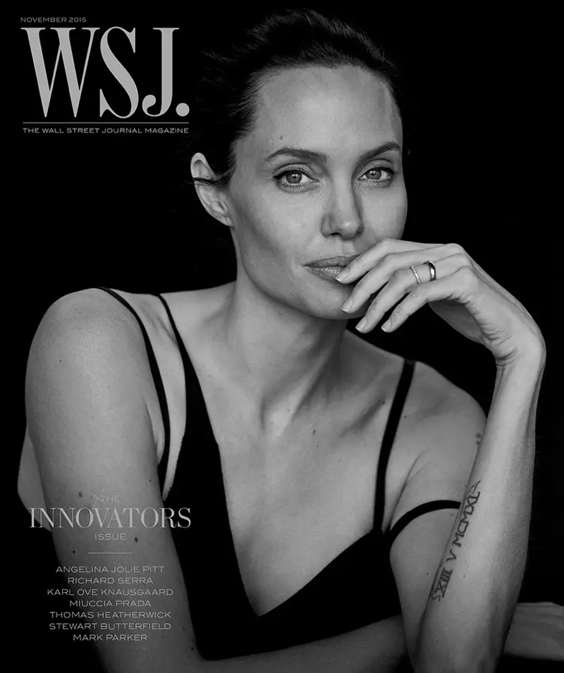 Angelina Jolie โพสท่าให้กับ Peter Lindbergh ใน WSJ นิตยสาร