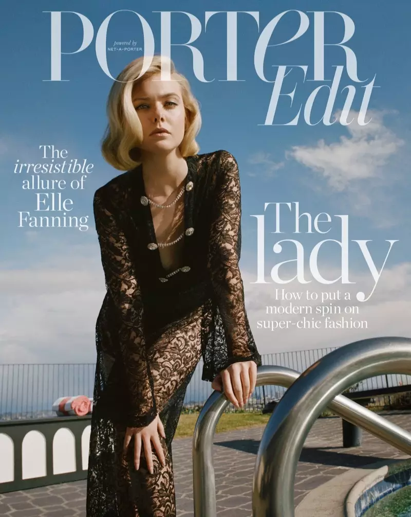 Elle Fanning PORTER-ის რედაქტირება 2019 წლის ყდის ფოტოსესია