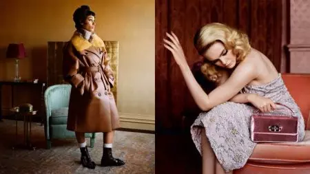 Elle Fanning & Rowan Blanchard Front Chiến dịch mùa thu 2018 của Miu Miu