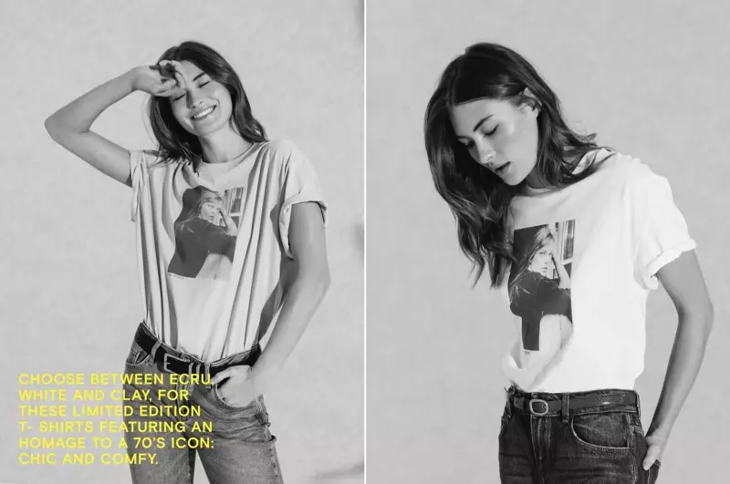 Massimo Dutti x Jane Birkin t-shirtkolleksje ûntbleate.