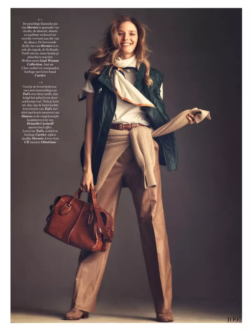 Alisa Ahmann Layers Up in Neutrals for ELLE Netherlands