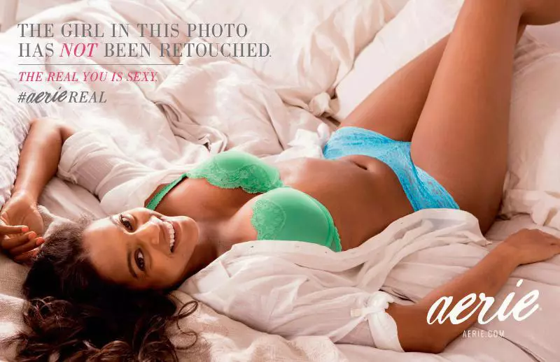 Mufananidzo unobva kuaerie's unretouched lingerie campaign, aerie real