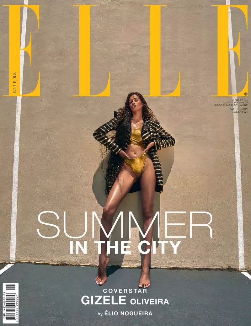 Gizele Oliveira ELLE Сърбия 2019 Cover Fashion Editorial