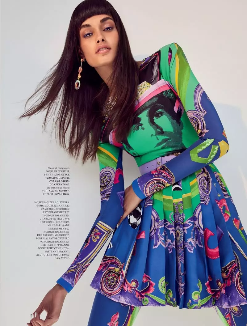 Gizele Oliveira posa en Dazzling Gems para Harper's Bazaar Kazakhstan