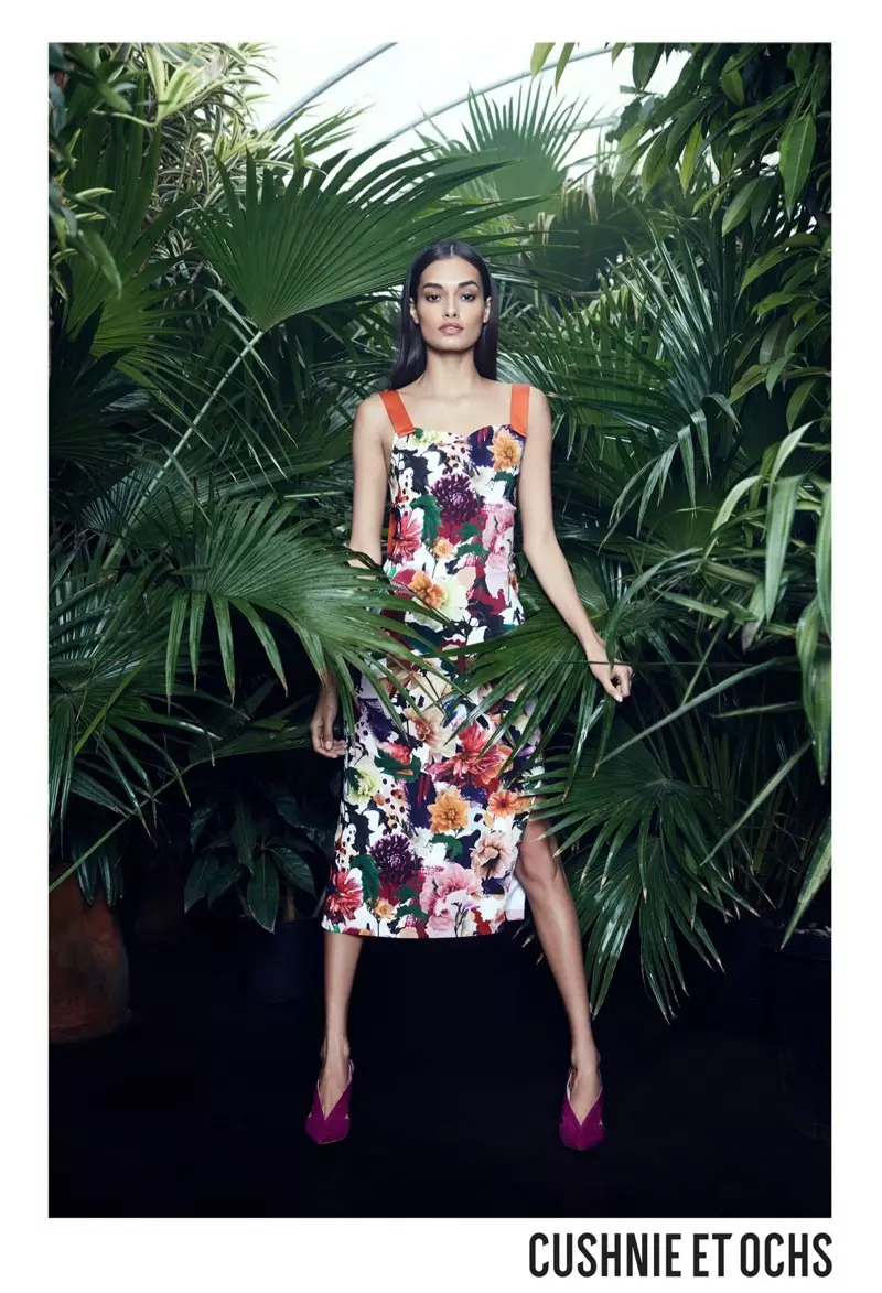 Gizele Oliveira usa estilo tropical para campanha de primavera 2018 da Cushnie et Ochs