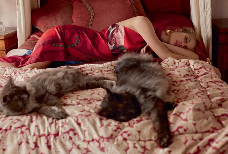 Florence Kosky ist eine modische Cat Lady für Harper's Bazaar UK