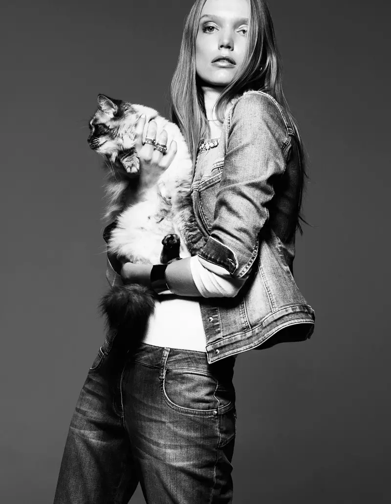 Shannon Ann Philips Modeller mat Cats for Glamour Italia