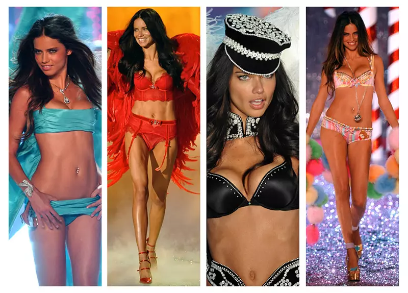 ພາບຖ່າຍແຟຊັນຂອງ Adriana Lima Victoria's Secret Runway