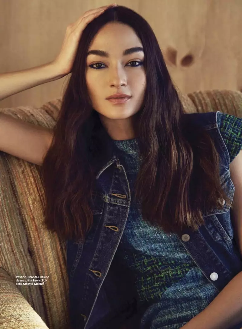 Bruna Tenorio Models 70's Akafuridzirwa Denim yeGlamour Mexico