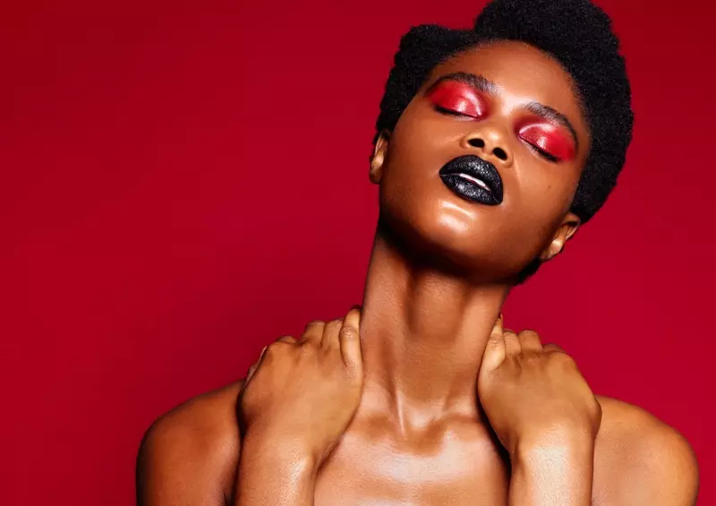 Imade Ogbewi | AI Creative | 2018 Cover | Red Makeup Editorial