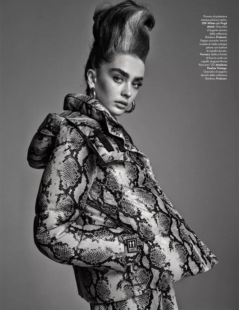 Si Alisha Nesvat Poses sa Wild Patterns para sa Vanity Fair Italy