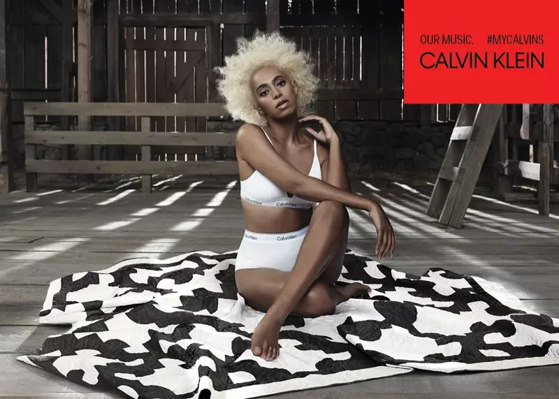 Solange Knowles သည် Calvin Klein အတွင်းခံ လှုပ်ရှားမှုတွင် ပါဝင်သရုပ်ဆောင်ထားသည်။