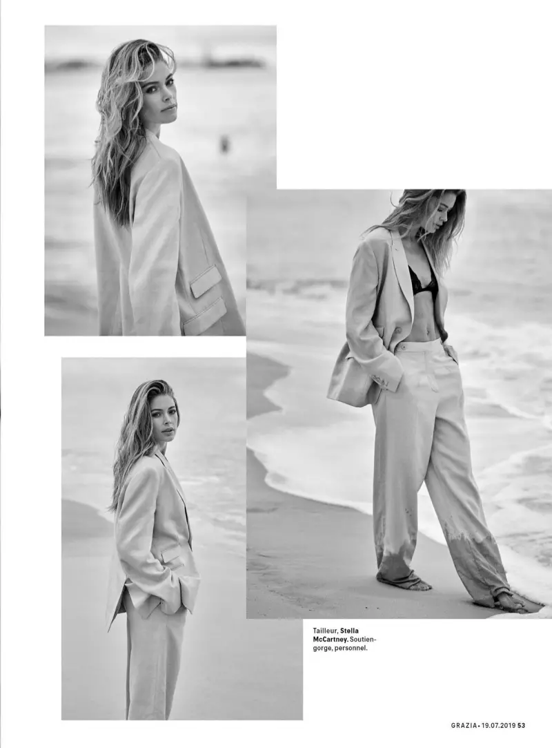 Doutzen Kroes modelliert Beachy Summer Style für Grazia France