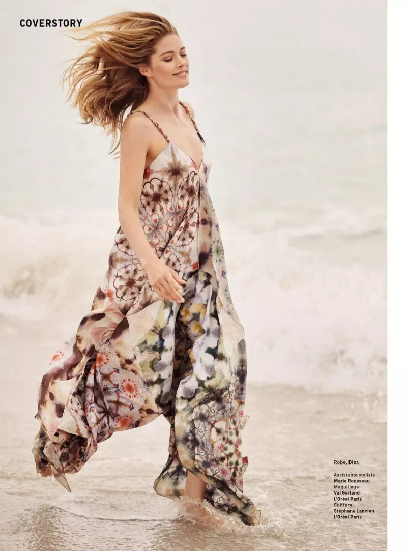 Doutzen Kroes modelliert Beachy Summer Style für Grazia France