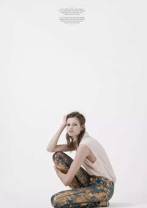 Бетт Франке в образе повседневного шика в фотосессии Эми Трост для Twin весна/лето 2012
