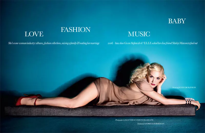 Gwen Stefani ka Matthias Vriens-McGrath bakeng sa Elle UK April 2011