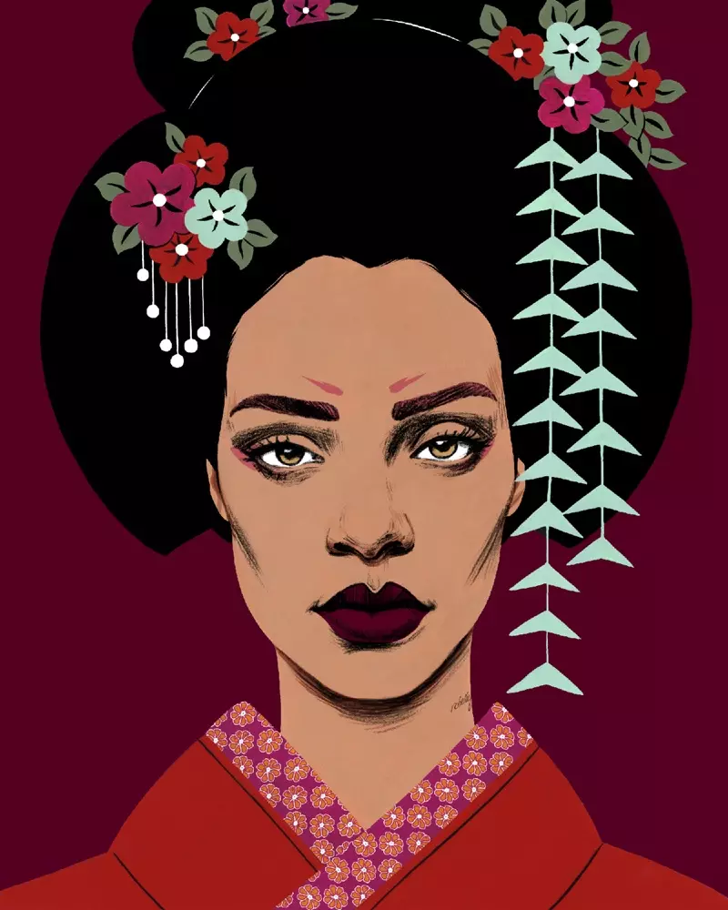 Illustratør Bijou Karman tegner Rihanna for Stance Socks-kampanjen