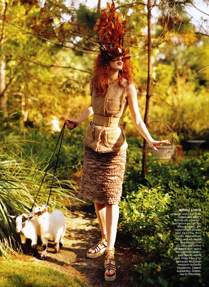 Karen Elson ni Bruce Weber para sa Vogue US Marso 2011