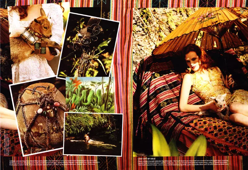 Karen Elson ni Bruce Weber para sa Vogue US Marso 2011