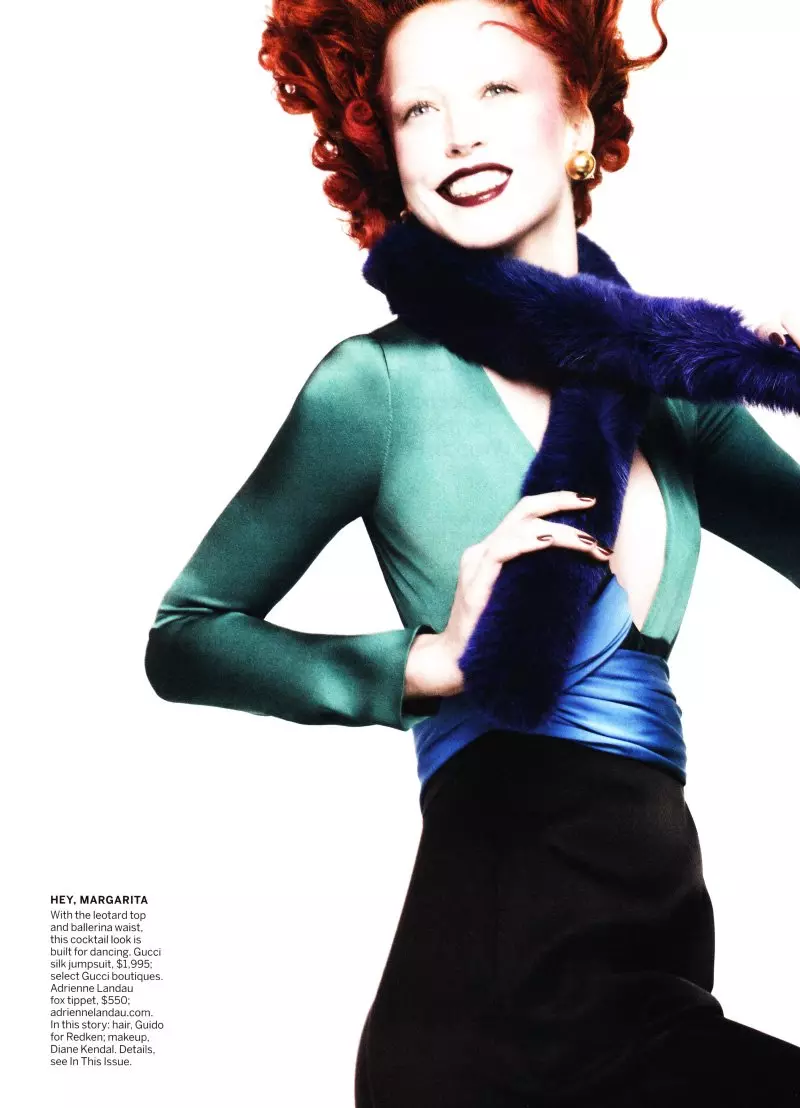 Raquel Zimmermann nataon'i David Sims ho an'ny Vogue US Desambra 2010