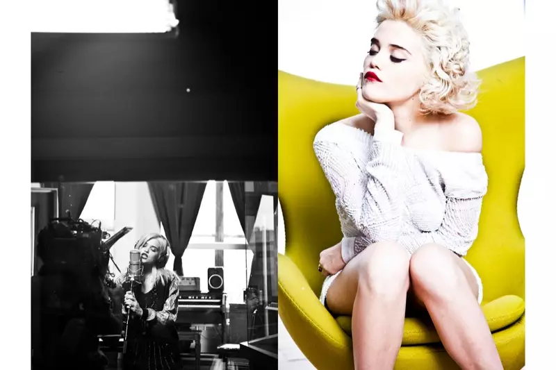 Sky Ferreira پشت صحنه در Redken Shoot