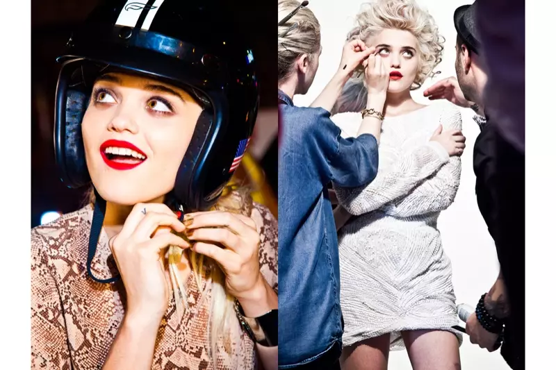 Sky Ferreira á bak við tjöldin á Redken Shoot