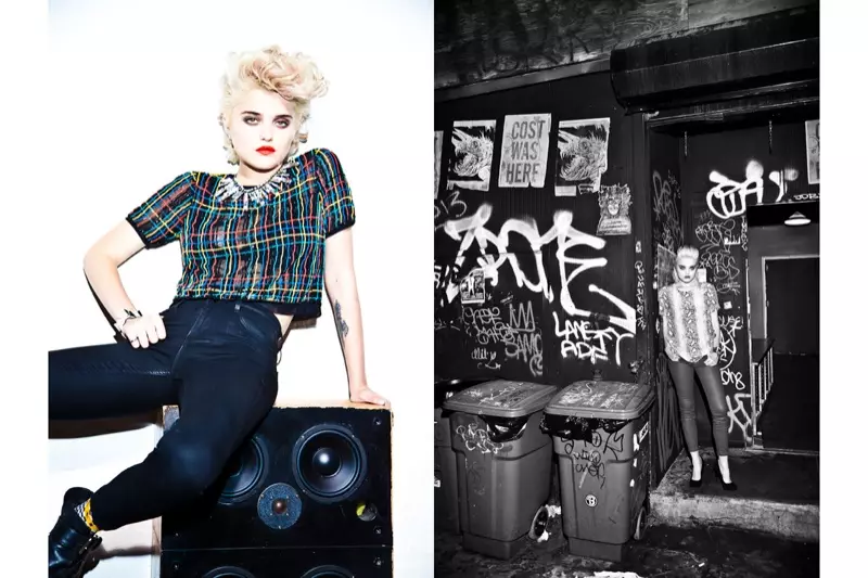 Sky Ferreira á bak við tjöldin á Redken Shoot