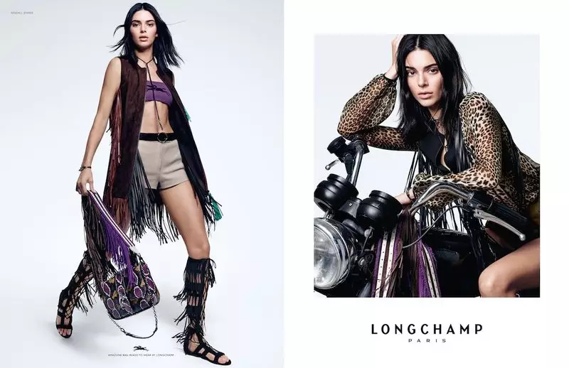 Model Kendall Jenner, Longchamp ilkbahar-yaz 2019 kampanyasında öne çıkıyor