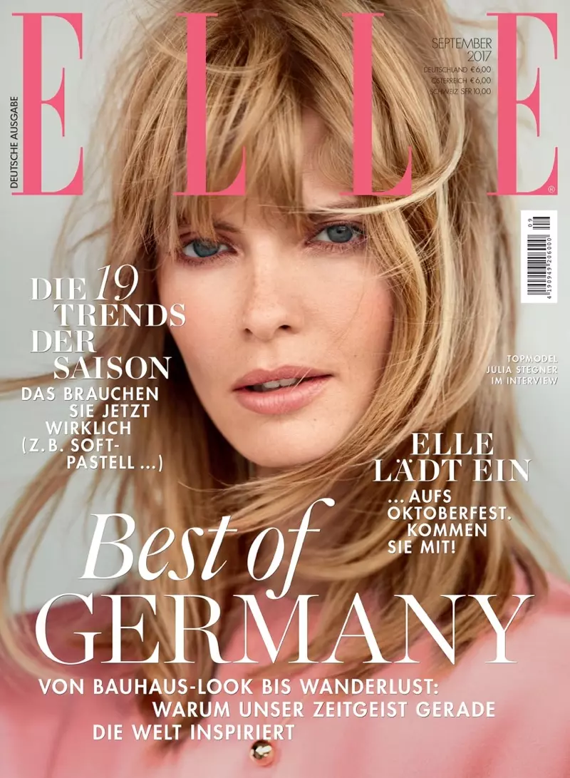 Julia Stegner îmbrățișează look-urile de toamnă pastel în ELLE Germania