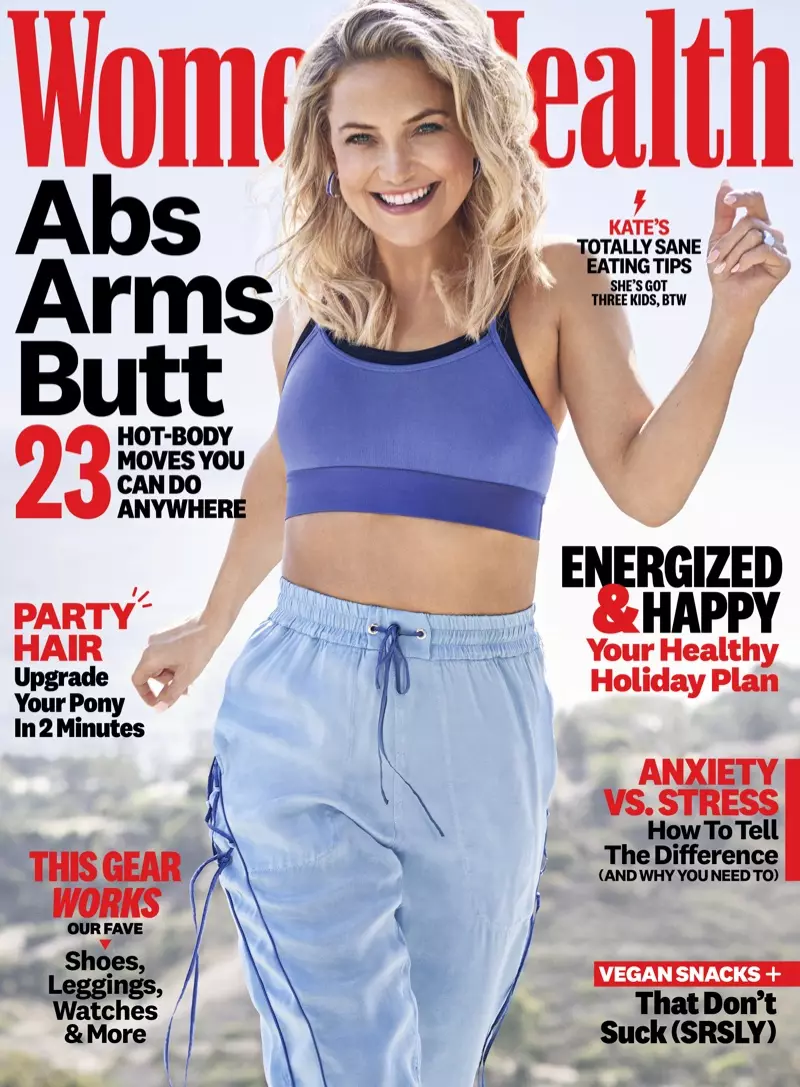 Kate Hudson over Women's Health December 2019 Cover