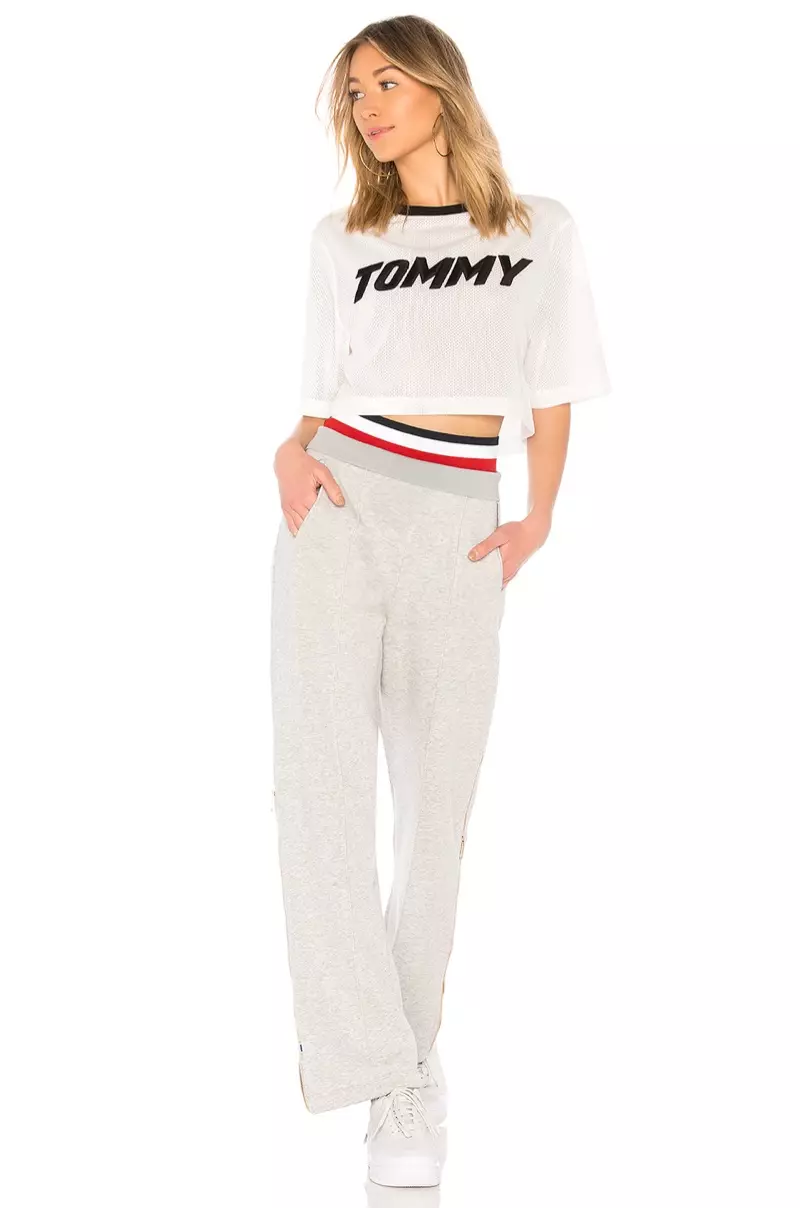 Tommy x Gigi Racing SS Top $80 thiab Zip Track Pant $149