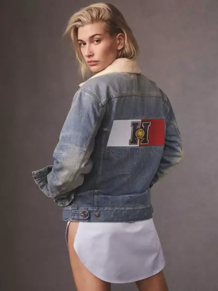 Hailey Baldwin & Winnie Harlow přední kolekce Tommy Icons Fall '18