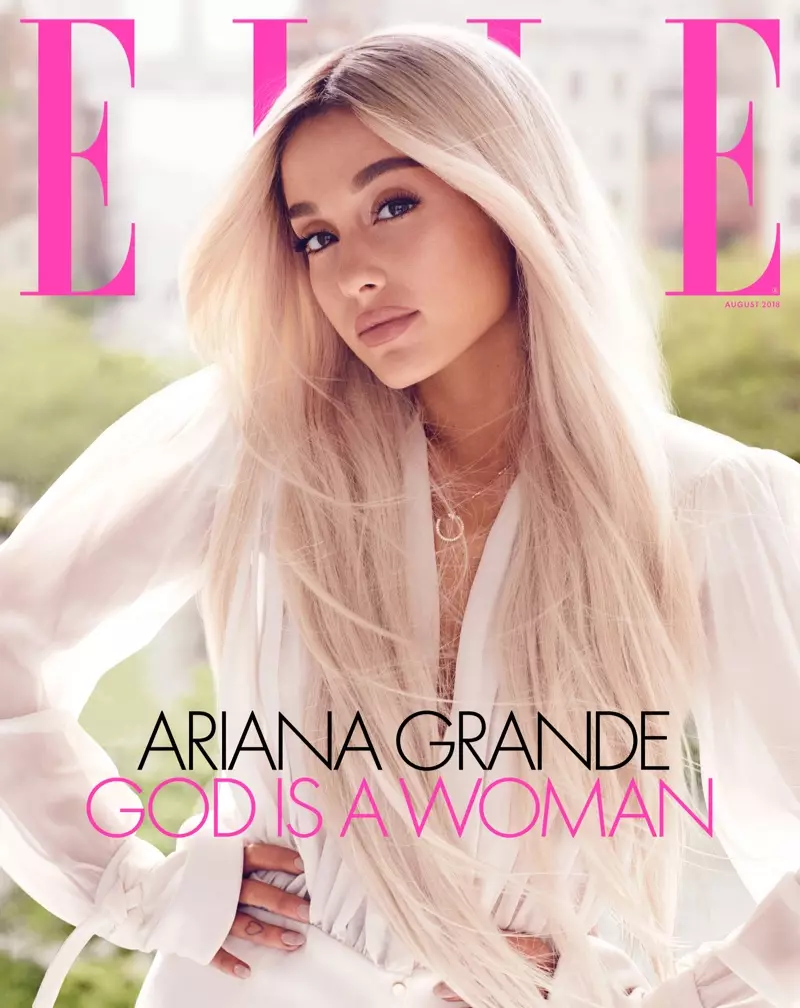 Ariana Grande သည် ELLE US သြဂုတ် 2018 တွင် မျက်နှာဖုံး