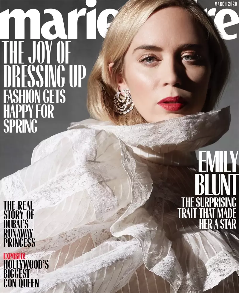 U-Emily Blunt ku-Marie Claire US March 2020 Cover