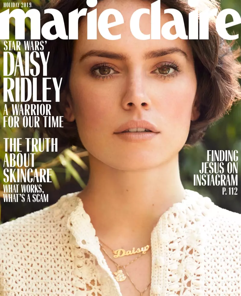 Marie Claire US အားလပ်ရက် 2019 တွင် Daisy Ridley ၏ မျက်နှာဖုံး