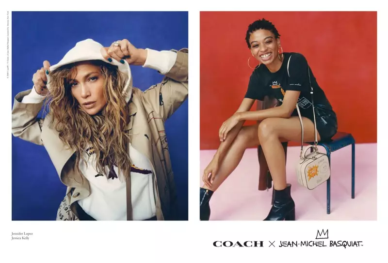 Campagna di Jennifer Lopez Coach x Basquiat