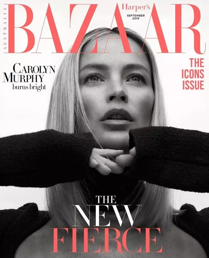 Redakcia obálky módy Carolyn Murphy Harper’s Bazaar Australia 2019