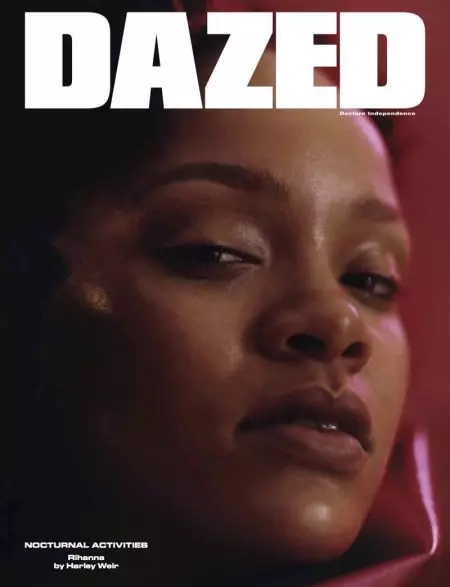 Rihanna Dazed Magazine'de Gece Görünümü Giyiyor