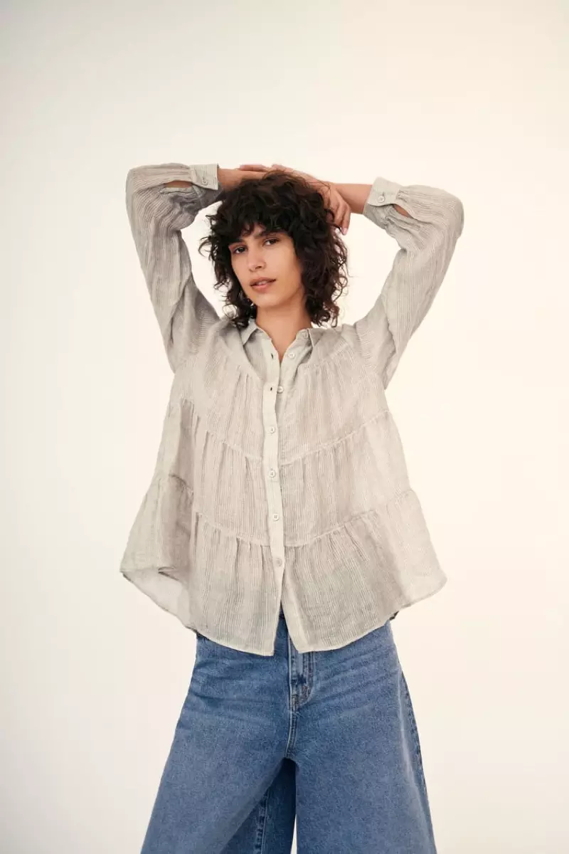 Zara Linen Shirt and Jeans.