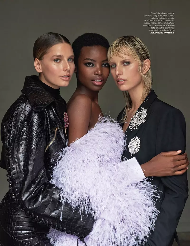 Karolina Kurkova, Hana Soukupova & Maria Borges Mê hoặc trong Vogue Bồ Đào Nha Cover Story | Trang 4