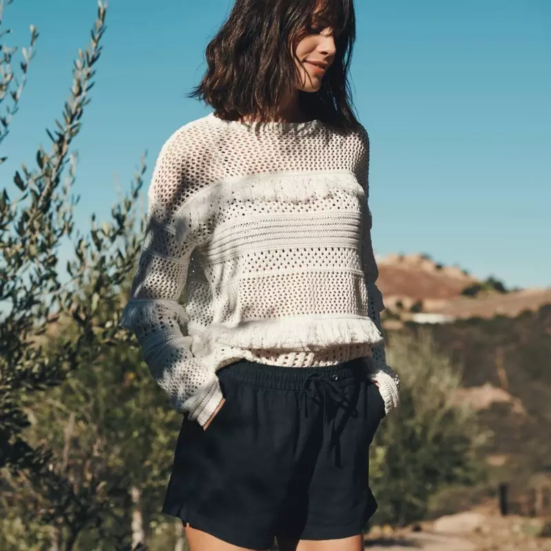 Sweater Longgar Knit H&M, Atasan Bikini Segitiga dan Seluar Pendek Campuran Linen