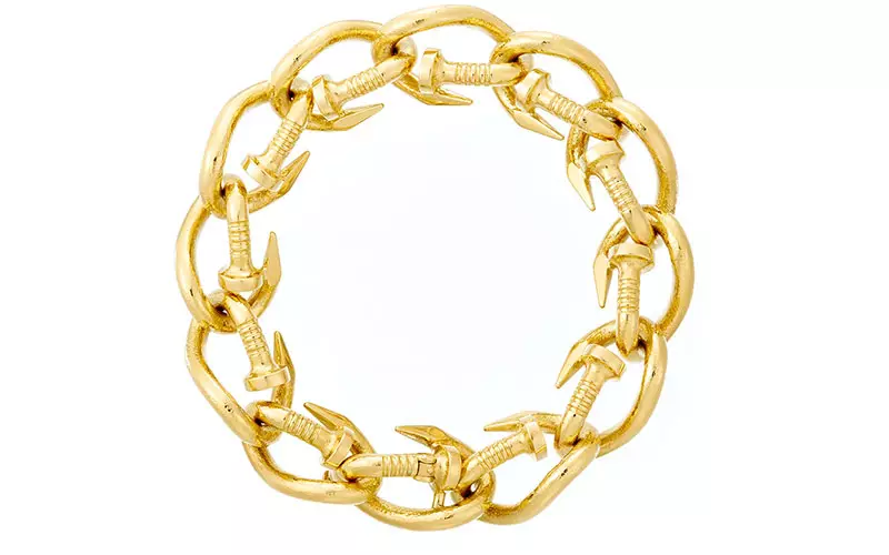 David Webb 18k Polished Nail Link Bracelet