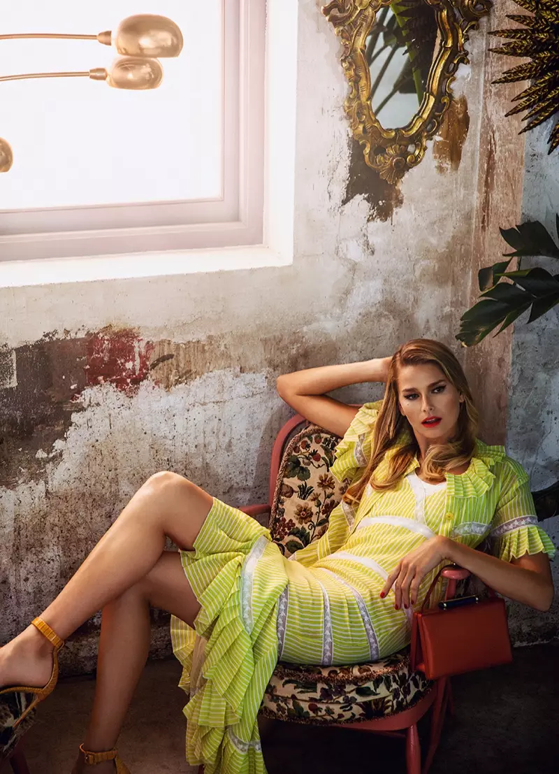 Hana Soukupova Models Tropical Prints for Woman Spain